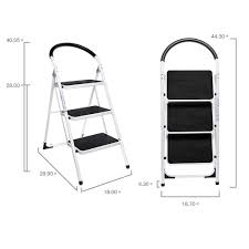 Check spelling or type a new query. 3 Step Ladder Folding Step Stool Stepladders With Handgrip Anti Slip And Wide Pedal Sturdy Steel Ladder 330lbs White And Black China 3 Step Ladder And Step Stool Price Made In China Com