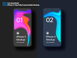 Freebie Iphone X Clay Fully Customizable Mockup