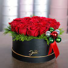 Red roses, orchids, lilies, carnation, tulips, gerbera Box Of Flowers Delivery Bangalore Online Box Of Flowers Delivery In Bangalore Send Box Of Flowers To Bangalore Juneflowers Com