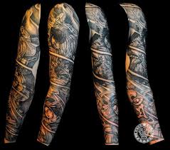 Black And Grey Sleeve Oriental Black And Grey Sleeve Hinh Xăm Xăm