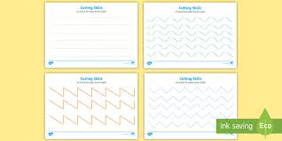 What to do with cutting skills at activity village? Cutting Skills Worksheet Worksheets Colour Lines
