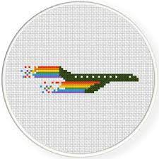 With over 17,000 cross stitch patterns, leaflets and books available, we're sure you can find the below are the main pattern categories to help you begin. Rainbow Jet Plane Cross Stitch Pattern Daily Cross Stitch