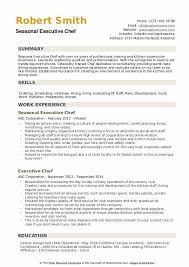 Executive Chef Resume Samples Qwikresume