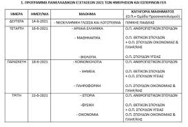 Το υπουργείο παιδείας ανακοίνωσε τα θέματα που καλούνται να λύσουν οι μαθητές των επαλ που δίνουν πανελλαδικές εξετάσεις στο μάθημα της νεοελληνικής γλώσσας και. Panelladikes 2021 To Programma Twn E3etasewn Kai Ta Ma8hmata Gia Toys Ypopshfioys Twn Gel Kai Epal Lifo