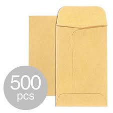 Acko 1 Coin And Small Parts Envelopes 2 1 4 X 3 1 2 Brown Kraft Envelopes With Gummed Flap For Home Or Office Or Garden Use