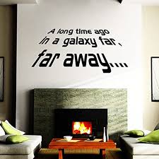 Offer does not apply to gift cards or taxes and cannot be applied toward prior sales. 7 Color Wings A Long Time Ago In A Galaxy Far Far Away On Sale Star Wars Themed Vinyl Wall Decals Removable Wall Sticker For Living Room Home Decor S Buy Online In