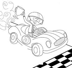 Race car and race track coloring pages are a fun way for kids of all ages to develop creativity, focus, motor skills and color recognition. Boy Winner Track Racing Coloring Page Race Car Car Coloring Pages Cars Coloring Pages Coloring Pages Race Cars