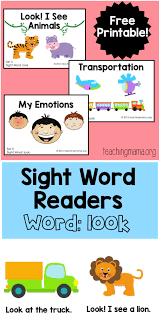 Sight Word Readers For The Word Look Sight Word Readers Preschool Sight Words Sight Word Books