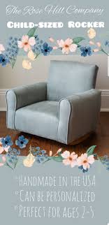 Personalized Child S Upholstered Rocking Chair Chair Storm Suede In 2020 Childrens Chairs Kid Room Decor Kids Rocker