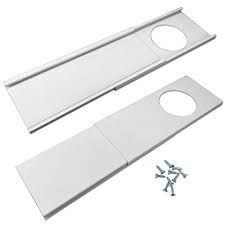 These are not designed for casement windows so it can be a pain to try and figure out how to get one of these in your place when all you have is roll out windows. Jeacent Window Seal Plates Kit For Portable Air Conditioners Plastic Ac Vent Kit For Sliding Glass Doors And Windows Adjustable Length Panels For Exhaust Hose Of 5 Diameter Buy Online In