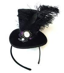 Maker S Halloween Steampunk Velvet Top Hat Fascinator Black Purple Joann Jo Ann Black Fascinator Steampunk Accessories Fascinator