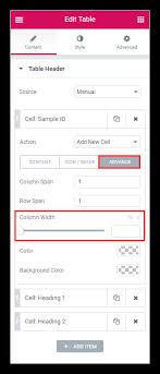 We have set manual column width on some tables but are not happy with the fixed column size. How To Add Custom Width To Table Columns