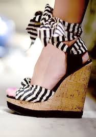 Black And White Striped Wedges Black And White Stripes Ankle Tie Wedges Fabulous Shoes Heels Beautiful Shoes