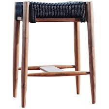 Burano charcoal grey leather sling bar stools. Bay Stool Handmade Modern Walnut And Rope Woven Seat Counter Stool Handmade Modern Vintage Stool Rope Weave