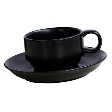 4.4 out of 5 stars. 1pc Ceramic Matte Black Coffee Mug With Saucer Set Modern Style Espresso Cup Buy At A Low Prices On Joom E Commerce Platform