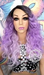 Black And Purple Wig Pin On Long Wigs Elessa