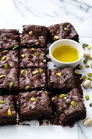 Olive Oil Pistachio Brownies Love And Olive Oil Recipe Brownie Recipes Food Desserts