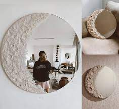 This Beautiful Lunar Mirror Is Made To Look Like A Crescent Moon Aesthetic Room Decor Aesthetic Bedroom Bedroom Decor