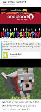 The birthday mini is the first one to include lens sharing, a feature that allows you to unlock special themed lenses you can send as snaps . Happy Birthday From Espn Today At 910 Am Esfr Happy Birthday Onebloodq Share Your Power Happy Birthoay Today Team Snapchat Happy Birthday Tap Below For The Perfect Lens And Celebrate Your Day Exactly