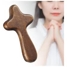 Wooden Cross Pocket Cross Holding Cross Small Deep Brown