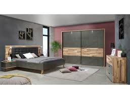 Soll ihr kleiderschrank mit schiebetüren frei im raum stehen oder in eine nische. Schlafzimmer Richard 6 Stabeiche 3 Teilig Bett Schrank Kommode Led Expendio