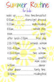 Listen to a traditional song about the things that we do in the morning. A Daily Routine For Kids Over The Summer Purely Easy