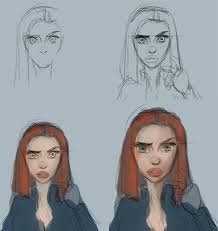 Here presented 40+ black widow drawing images for free to download, print or share. How To Draw Portrait And Character Black Widow Drawing And Digital Painting Tutorials Online