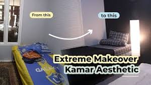 Sesuaikan desain dekorasi kamar tidur sempit ini dengan tema kamar secara keseluruhan. Extreme Dekor Kamar Tidur Minimalist Monochrome Jadi Aesthetic Makeover Kamar Keliling Youtube
