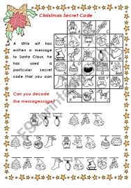 christmas secret code esl worksheet by chiaretta