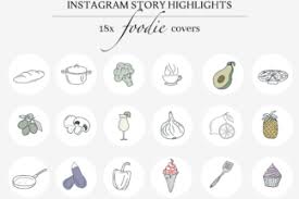 Instagram highlight cover icons food. 18 Food Kitchen Highlight Icons For Instagram Stories Crella