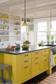 20 Gorgeous Kitchens With Islands Interiorforlife Com Great Way To Spruce Up An All White Kitchen A Yellow Isla Yellow Kitchen Kitchen Design Kitchen Interior