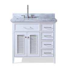 No sinks or holes, undermount solid surface or undermount porcelain sink. Ariel D037s L Vo Wht Kensington 37 Inch Left Offset Single Sink Vanity Ariel D037s L Vo Gry Kensington 37 Inch Left