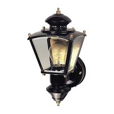Heath Zenith Motion Sensing Hardwired Led Black Coach Light Walmart Com Walmart Com
