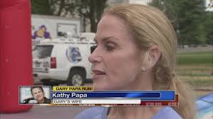 Kathy Papa speaks at the Gary Papa Run