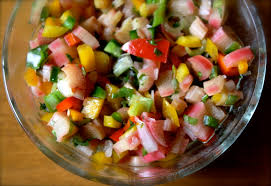 Add salt, and perhaps a little sugar, to taste. A Tale Of Two Salsas Basic Salsa And Rhubarb Salsa Big Eats Tiny Kitchen