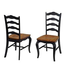 Protective floor plugs to look after floors. Homestyles French Countryside Rubbed Black Oak Dining Chair Set Of 2 5519 802 The Home Depot