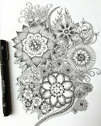 Floral Drawing 2016 New Year Illustration Drawing Illustration Flower Zentangle Art Pattern Floral Drawing Floral Illustrations Doodle Art Drawing