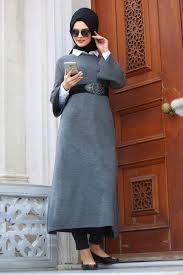 Neva Style Volan Kol Fume Tesettur Triko Tunik 2504fu Tesetturisland Com Triko Basortusu Modasi Moda Stilleri
