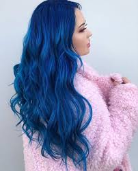 Stand Out In A Sea Of Color Amburgerofhair Colors Her Client Looksbylexington S Hair The Truest Of Blues With Hair Styles Dyed Hair Blue Hair Color Blue