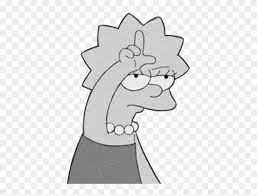 Homer marge bart lisa and baby maggie who live in the fictional town of springfield. Lisa Simpson Black And White Clipart 2067690 Pikpng