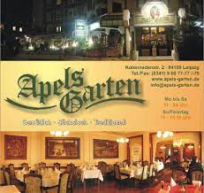 Pflaume († 1930) und wurde am 10. Apels Garten Leipzig Menu Preise Restaurant Bewertungen Tripadvisor