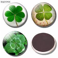 Banyak legenda mengenai daun semanggi ini. 3pcs Empat Daun Semanggi 30mm Magnet Kulkas Shamrock Beruntung Note Holder Kaca Cabochon Magnet Kulkas Stiker Dekorasi Rumah Aliexpress