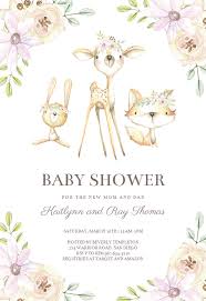 Free printable baby shower invitations. Whimsical Woodland Invitation Template Greetings Island Woodland Baby Shower Invitations Baby Shower Invitations Baby Shower Invitation Templates