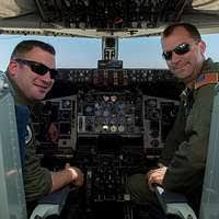 United States Air Force (USAF) KC-10 Extender pilot Captain (CAPT) Brian  Bernett and co-pilot First Lieutenant (1LT) Russ ODell with the 6th Aerial  Refueling Squadron (ARS), 60th Air Mobility Wing (AMW), Travis