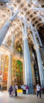 The construction began in 1882 and gaudí continued to work on it. Sagrada Familia Interior Panorama Gaudi Architecture Gaudi Barcelona Gaudi