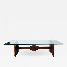 Convenience concepts tucson metal round coffee table, cherry / black. Phillip Lloyd Powell Sculpted Black Walnut Cherry And Glass Coffee Table 1960s