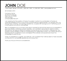 Free Camp Counselor Cover Letter Templates Resume Now