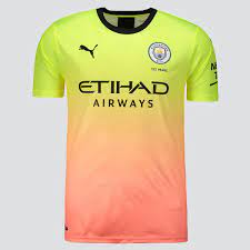 The new manchester city away jersey features an all over pattern printed tone on tone, influenced by the structures and patterns of castlefield and the bridgewater canal in dark blue and black, with copper detailing. Puma Manchester City Third 2020 10 Kun Aguero Jersey Futfanatics