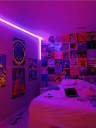 Neonroom Room Inspiration Aesthetic Led Lights Vines Wall Collage Fairy Lights Posters Vsco Vsco Aestheticroom Roomideas Neon Bedroom Neon Room Dreamy Room