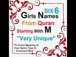 6 Girls Names From Quran Starting With M Quranic Baby Names From Quran Youtube Names Of Baby Girl Muslim Baby Girl Names Islamic Baby Names Wed oct 21 2020by emma waterhouse. muslim baby girl names islamic baby names